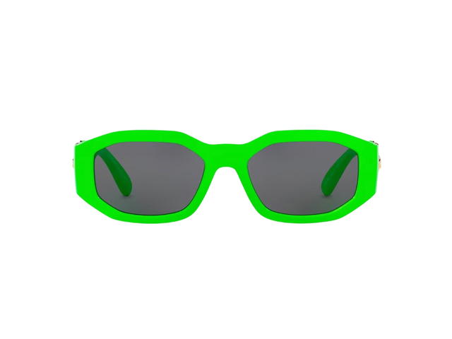 Versace Versace Medusa Biggie Sunglasses In Fluorescent Green Acetate With Grey Lens - view 1