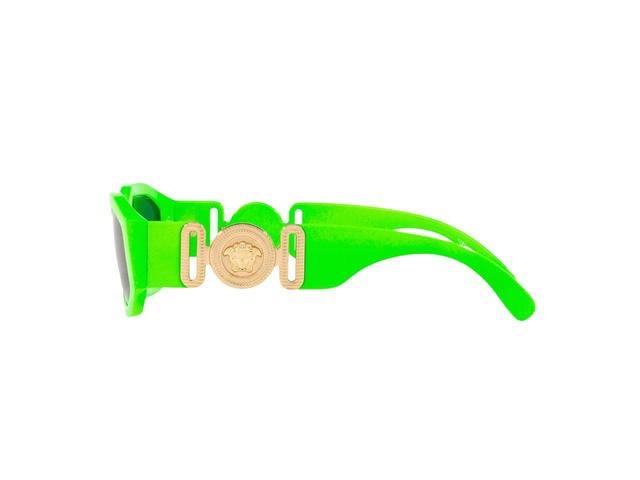 Versace Versace Medusa Biggie Sunglasses In Fluorescent Green Acetate With Grey Lens - view 3