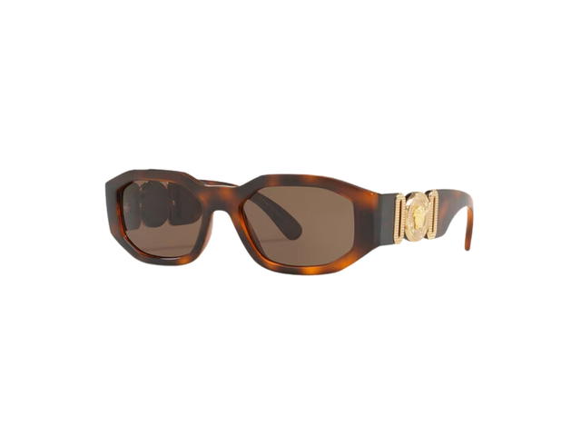 Versace Versace Medusa Biggie Sunglasses In Havana Frame With Brown Lens And Gold-Tone Heritage Medusa Medallion Havana - view 1