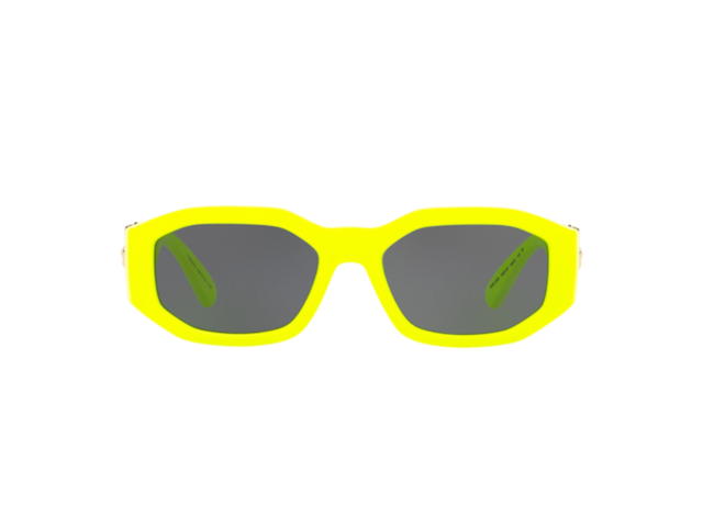 Versace Versace Medusa Biggie Sunglasses In Oval Frame With Dark Grey Lens Yellow - view 2