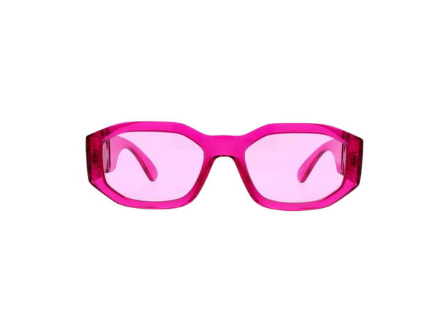 Versace Versace Medusa Biggie Sunglasses In Transparent Fuchsia - view 1