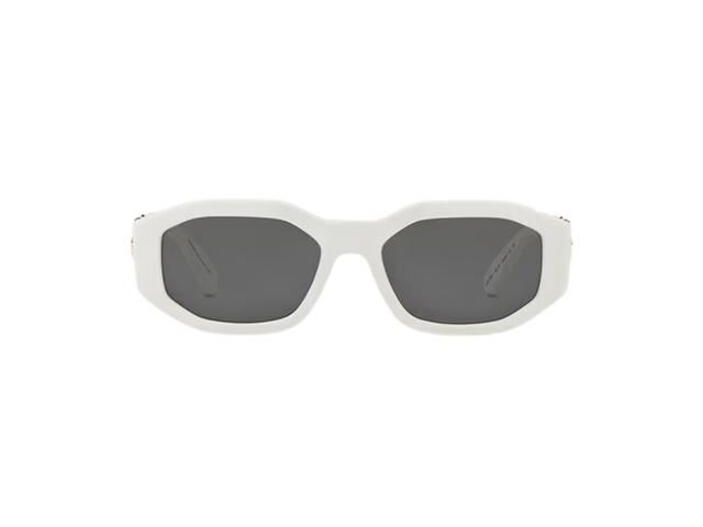 Versace Versace Medusa Biggie Sunglasses In White Frame With Gray Len And Gold-Tone Heritage Medusa Medallion White - view 2