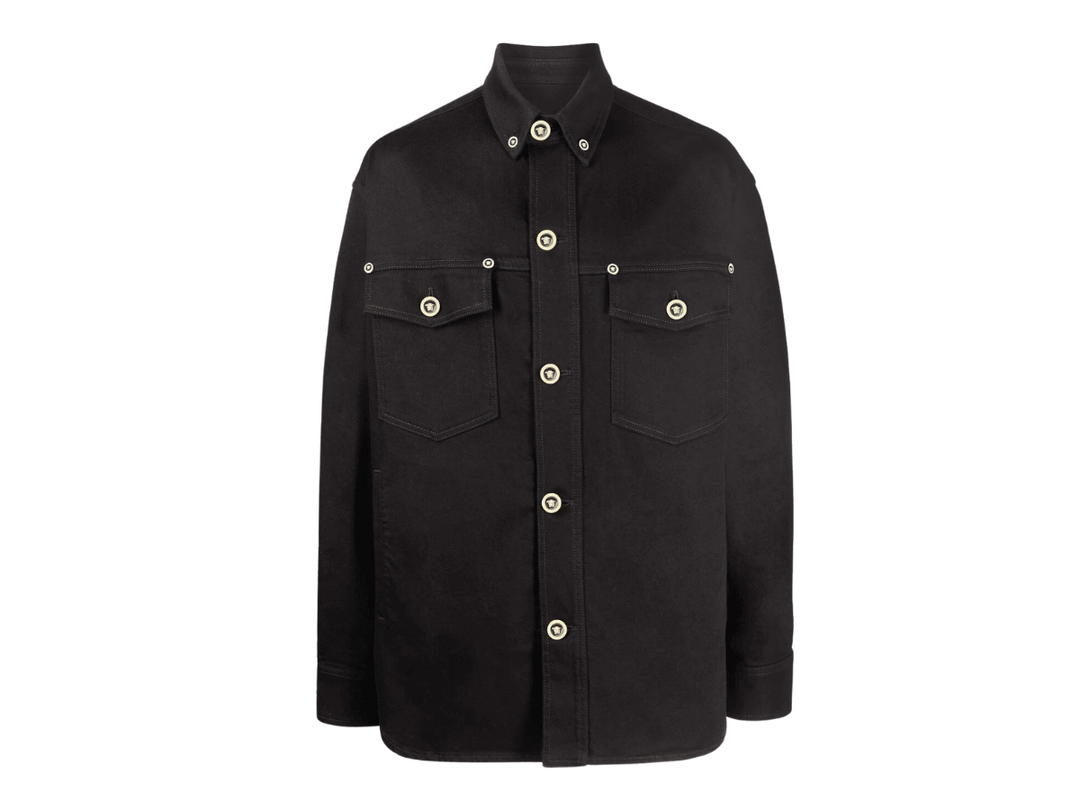 Versace Versace Medusa College Fit Denim Jacket Black