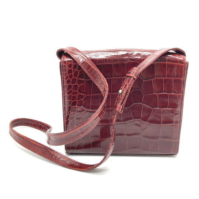 Versace VERSACE Medusa Embossing Shoulder Crossbody Shoulder Bag Leather Bordeaux - view 2