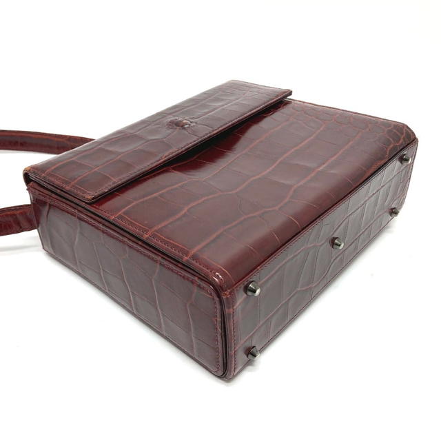 Versace VERSACE Medusa Embossing Shoulder Crossbody Shoulder Bag Leather Bordeaux - view 4