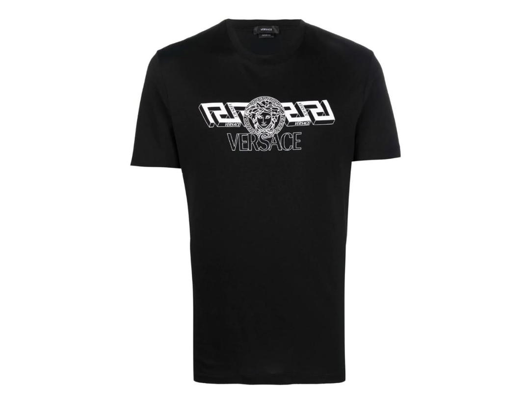 Versace Versace Medusa Head logo Print T-Shirt Black