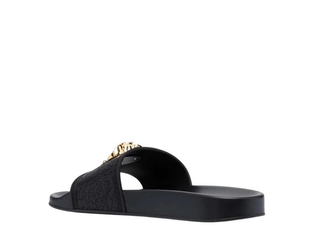 Versace Versace Medusa Head Plaque Slides Black - view 3
