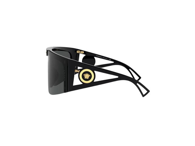 Versace Versace Medusa Icon Shield Sunglasses In Black Frame With Gold-tone Medusa Black - view 2