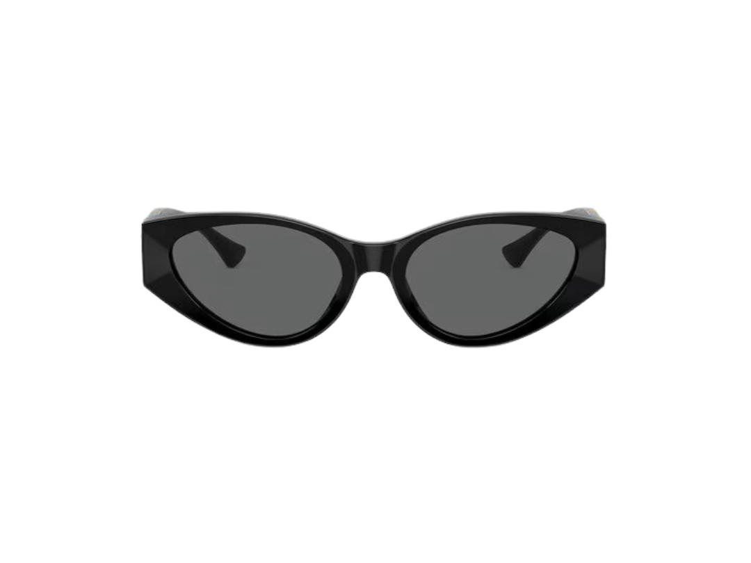 Versace Versace Medusa Legend Cat Eye Sunglasses In Black Acetate Frame With Dark Gray Lens Medusa Hardware Black