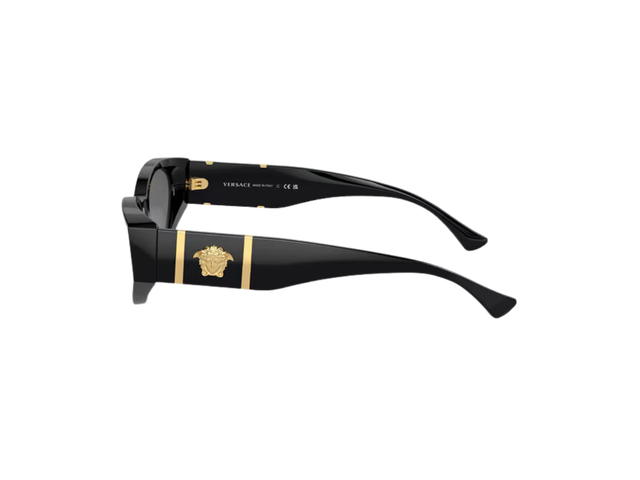 Versace Versace Medusa Legend Cat Eye Sunglasses In Black Acetate Frame With Dark Gray Lens Medusa Hardware Black - view 2