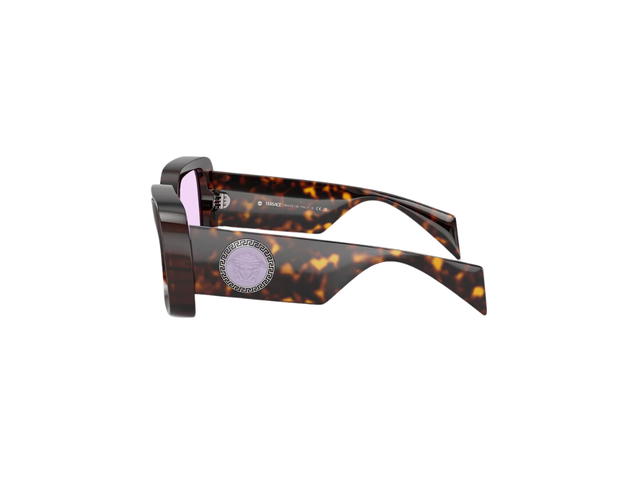 Versace Versace Medusa Medallion Sunglasses In Havana Frame With Lilac Lens Havana - view 3