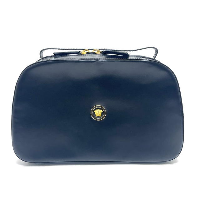 Versace VERSACE Medusa Vanity type Hand Bag Leather Black x GoldHardware - view 1