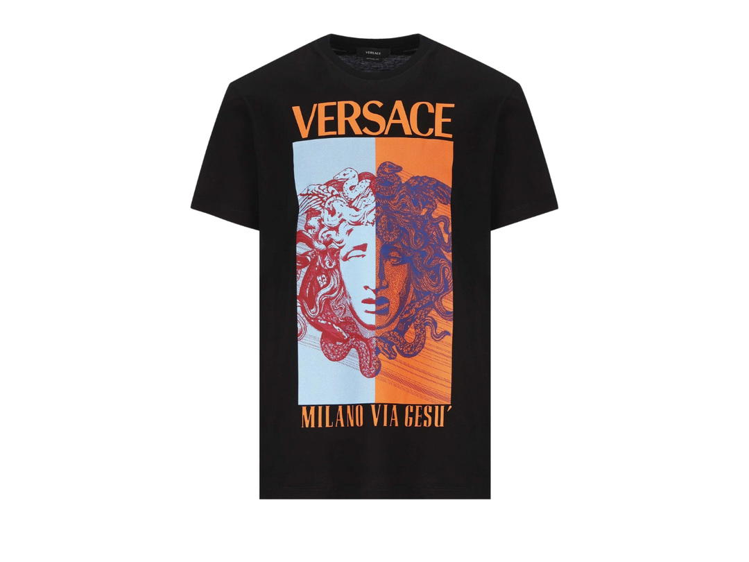 Versace Versace Men's Duo-Tone Medusa T-Shirt Black