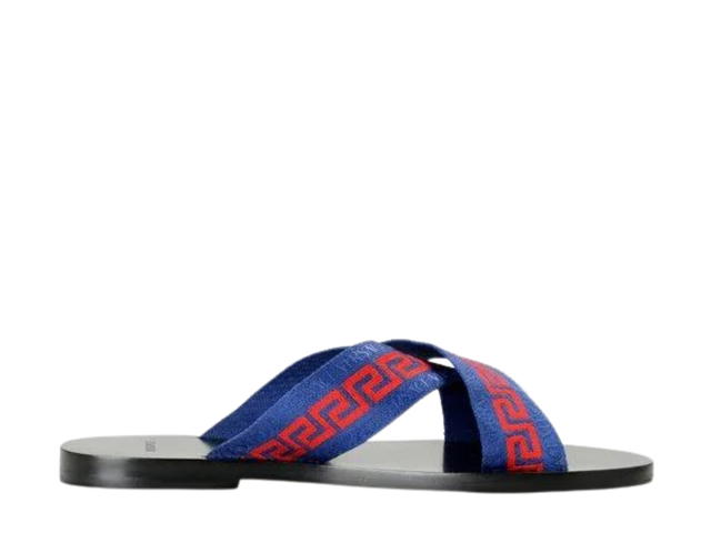 Versace Versace Nastro Greca Sandals Navy Blue-Deep Red - view 1
