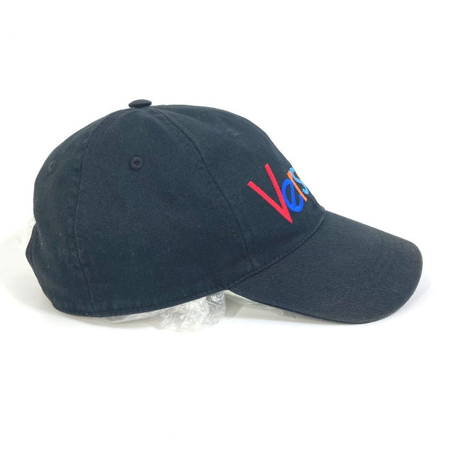 Versace VERSACE Rainbow Logo embroidery Baseball hat cap cotton Black/Multicolore - view 4