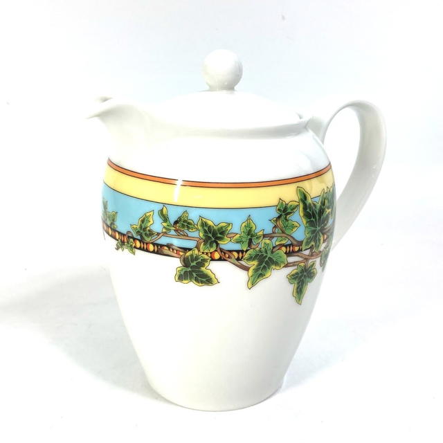 Versace VERSACE Rosenthal Teapot Tableware interior Decor Pottery White/yellow Unused - view 2