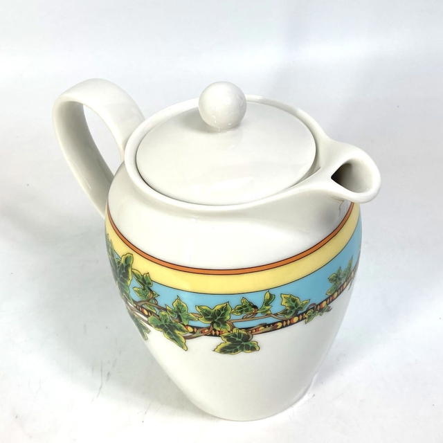 Versace VERSACE Rosenthal Teapot Tableware interior Decor Pottery White/yellow Unused - view 4