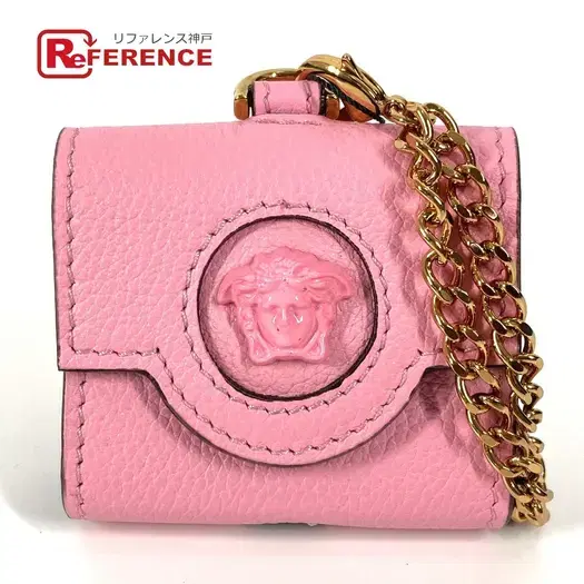 Buy VERSACE Shoulder Bag with Chain Medusa airpods Earphone case Leather pink at Sasom – Authentic and Ready to Ship