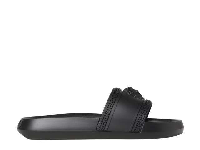 Versace Versace Slides In Rubber With embossed Medusa and Greca Black - view 1