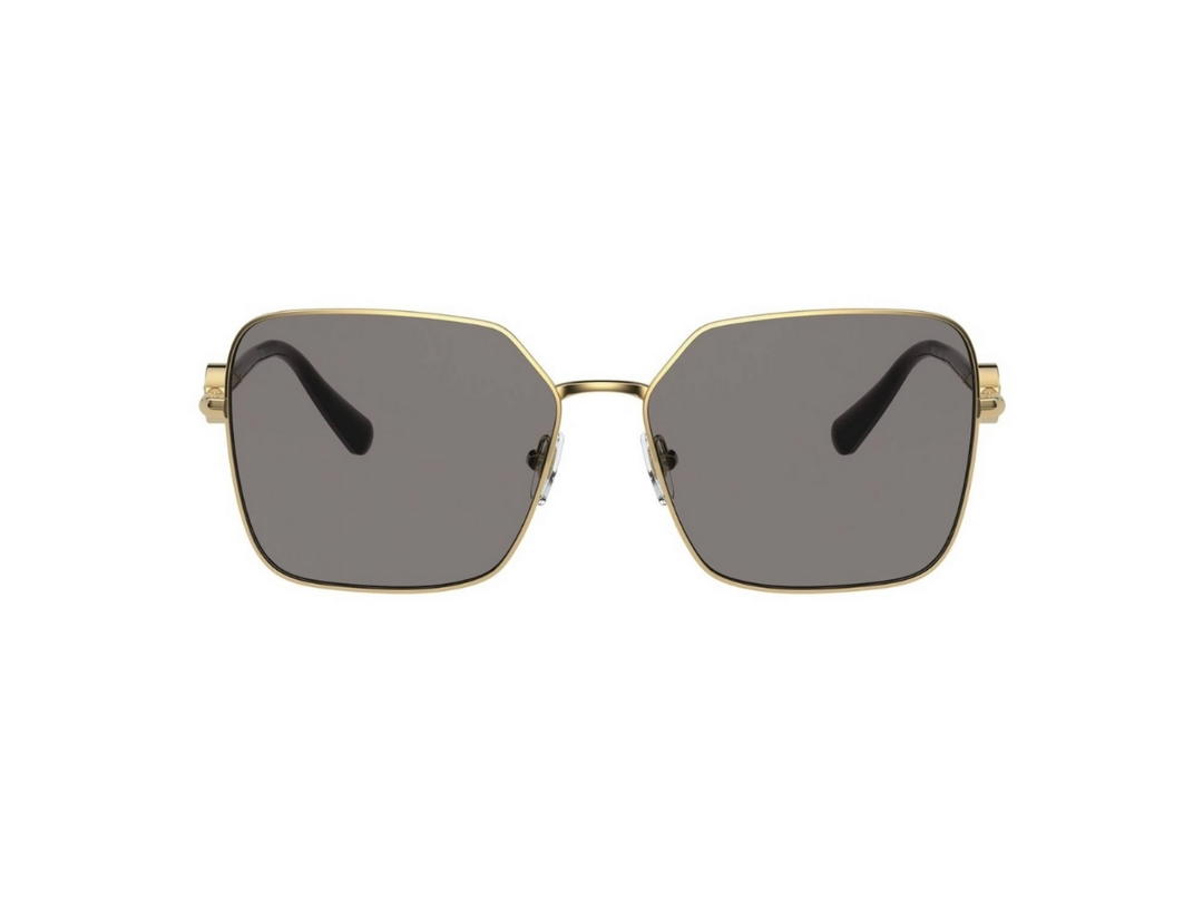 Versace Versace Square Sunglasses In Gold-Metal Frame-Black Round Gold Medusa With Grey Lens