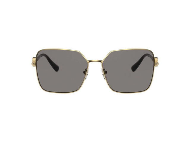 Versace Versace Square Sunglasses In Gold-Metal Frame-Black Round Gold Medusa With Grey Lens - view 1
