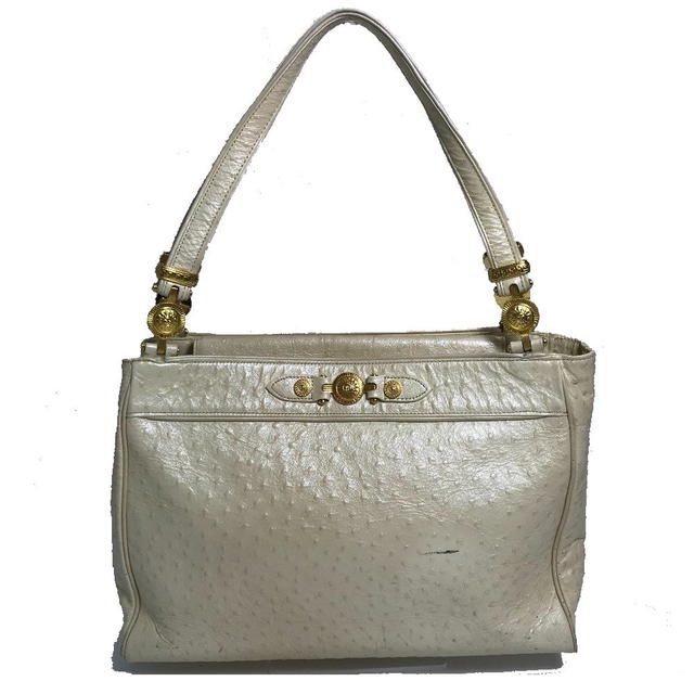 Versace VERSACE Sunburst embossed Shoulder Bag Leather Beige - view 1