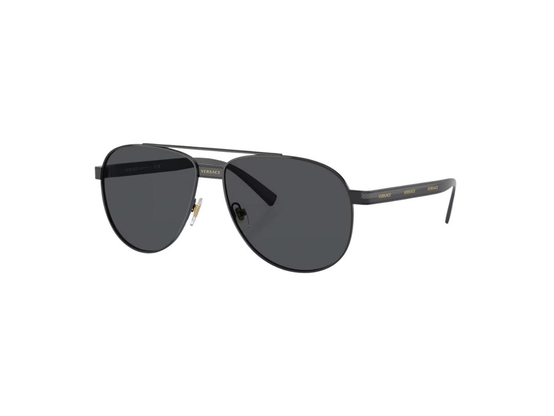 Versace Versace Sunglasses In Black Frame With Dark Grey Lens