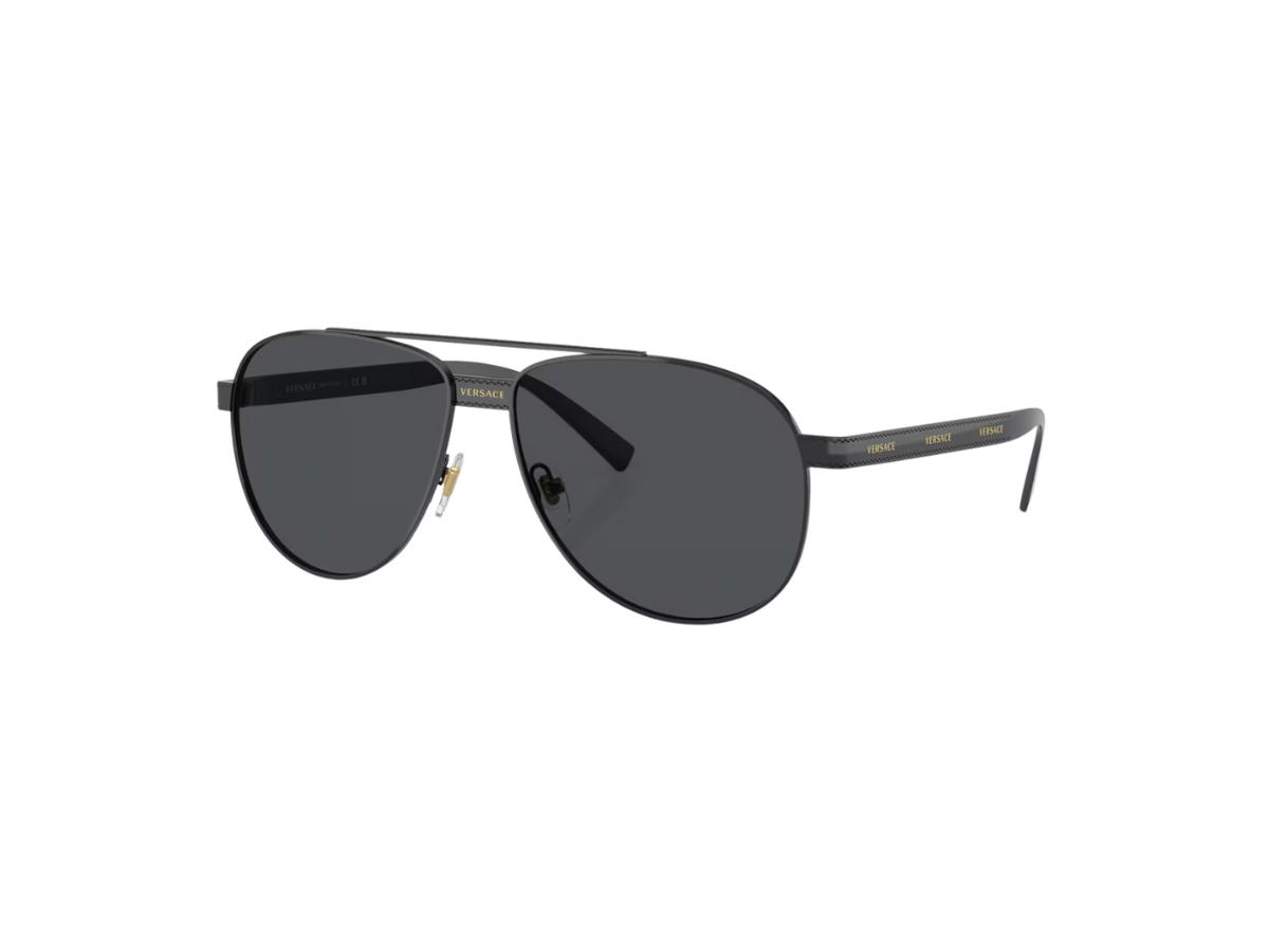 Versace Versace Sunglasses In Black Frame With Dark Grey Lens