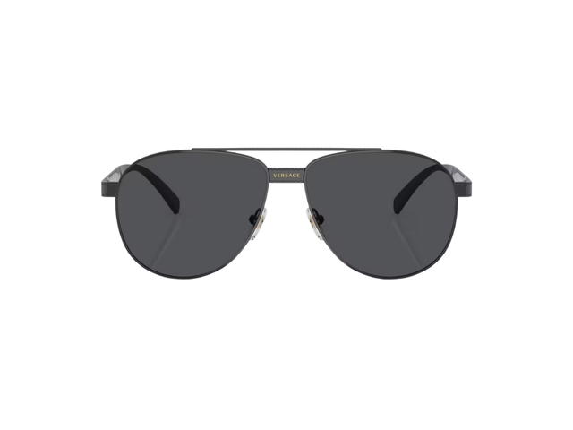 Versace Versace Sunglasses In Black Frame With Dark Grey Lens - view 2