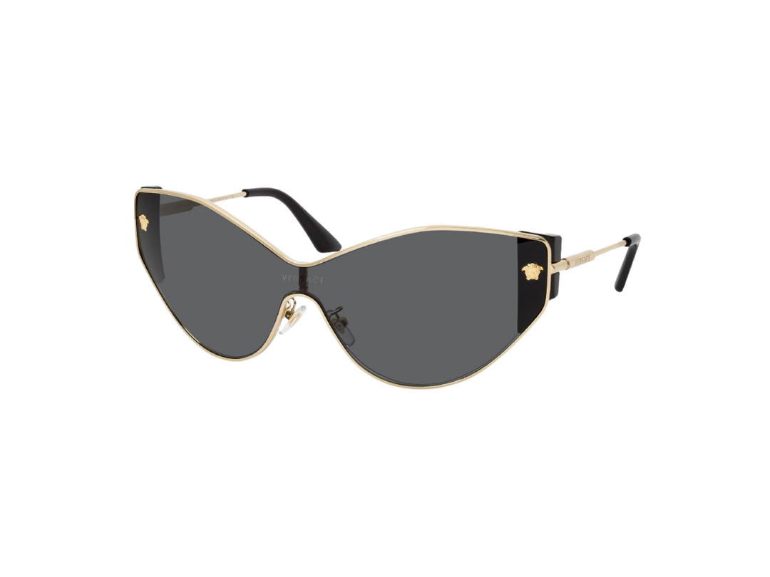 Versace Versace Sunglasses In Gold Frame With Grey Lens