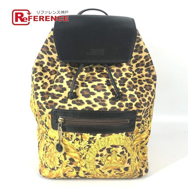 Versace VERSACE vintage leopard backpack bag Backpack Leather/PVC yellow/Black - view 1