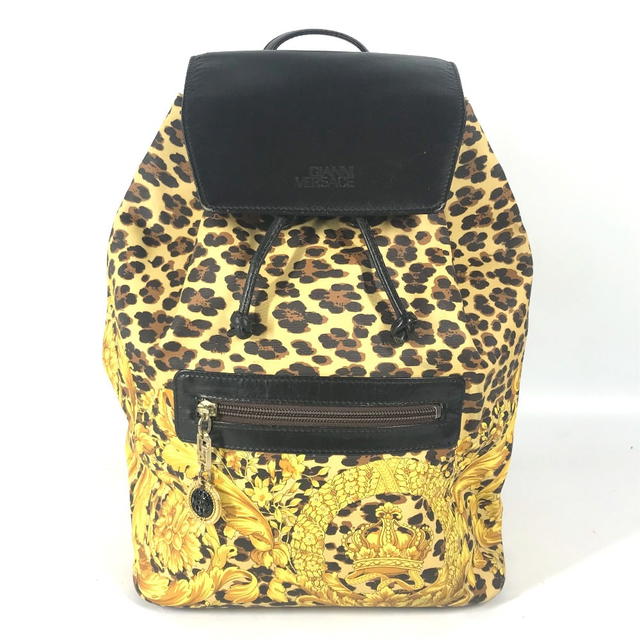 Versace VERSACE vintage leopard backpack bag Backpack Leather/PVC yellow/Black - view 2