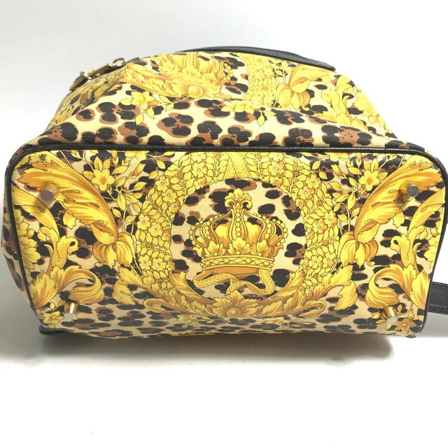 Versace VERSACE vintage leopard backpack bag Backpack PVC / Leather yellow/Black - view 5