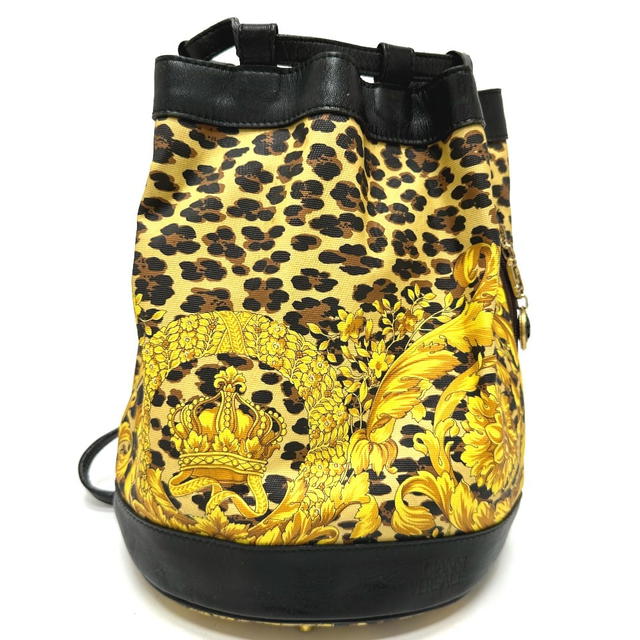 Versace VERSACE vintage leopard drawstring leopard print leopard Shoulder Bag - view 2