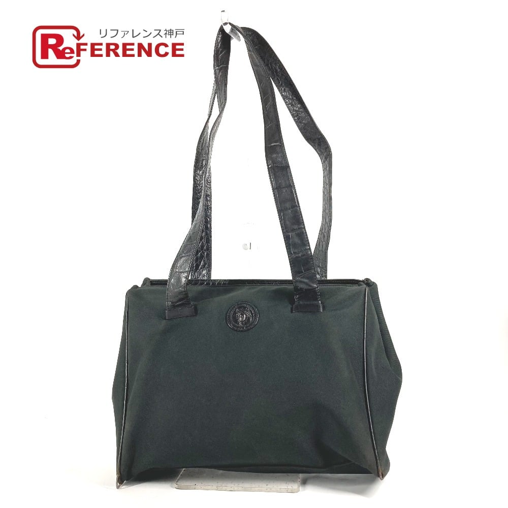 Versace VERSACE vintage Medusa Shoulder Bag Tote Bag Black
