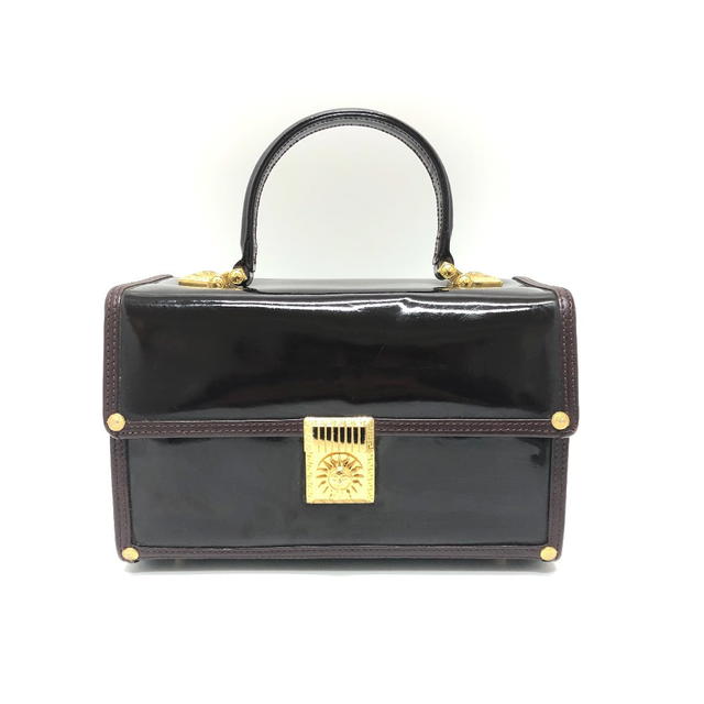 Versace VERSACE vintage Sunburst Vanity bag Hand Bag enamel Purple Based/Gold - view 2