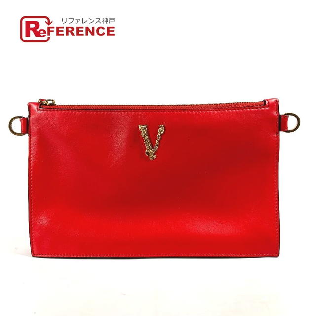 Versace VERSACE Virtus bag pouch Clutch bag Leather Red - view 1