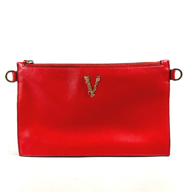 Versace VERSACE Virtus bag pouch Clutch bag Leather Red - view 2