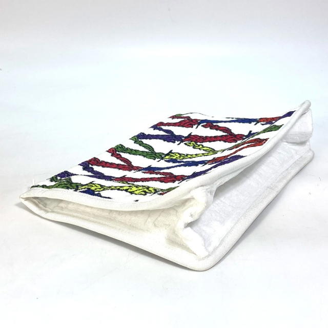 Versace VERSACE Virtus logo Pouch Clutch bag pile White/Multicolore - view 3