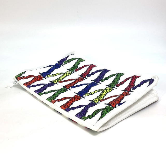 Versace VERSACE Virtus logo Pouch Clutch bag pile White/Multicolore - view 4