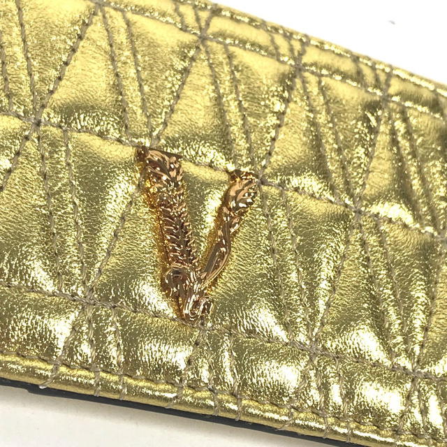 Versace VERSACE With key ring Visetos V logo Fragment Case Wallet coin purse Unused - view 4