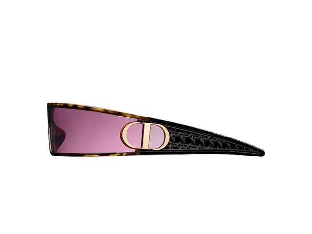 Dior Dior VeryDior M1U Deep Brown Tortoiseshell-Effect Mask Sunglasses - view 3