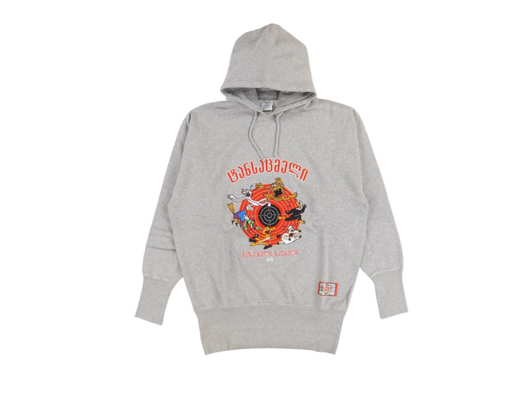 Vetements Vetements Augmented Reality Cartoon Embroidered Hoodie Grey