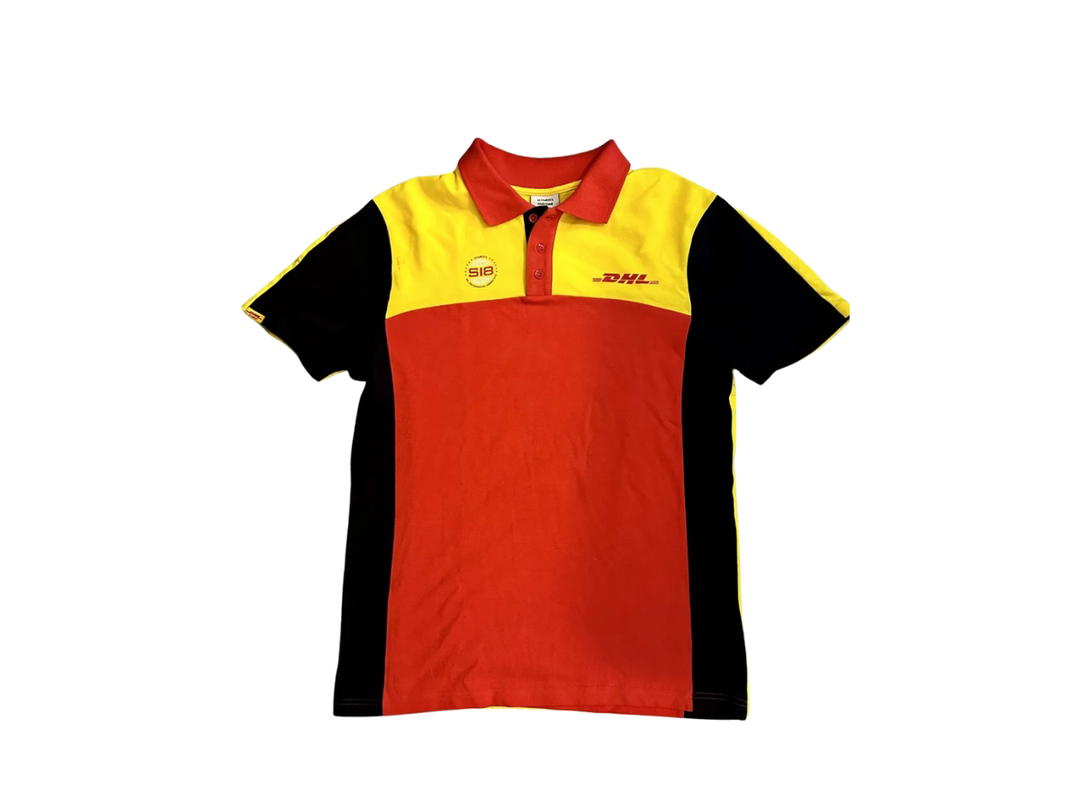 Vetements Vetements Colourblock DHL Reversible Polo Shirt Tee Yellow