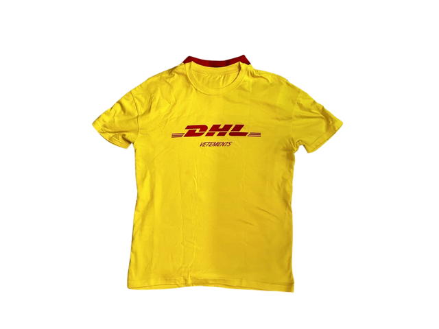 Vetements Vetements Colourblock DHL Reversible Polo Shirt Tee Yellow - view 2