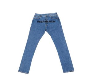 Buy Vetements Gothic Logo Denim BlueVetements Gothic Logo Denim Blue at Sasom – Authentic and Ready to Ship