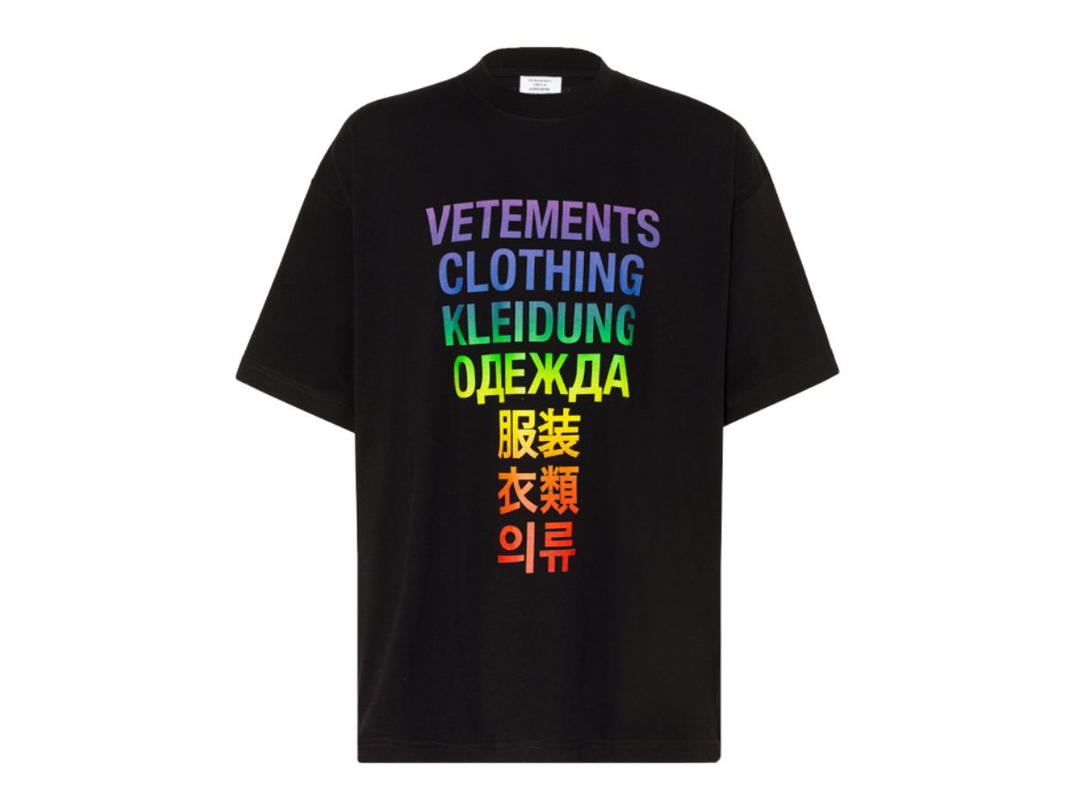 Vetements Vetements Graphic Print Cotton T-Shirt Black
