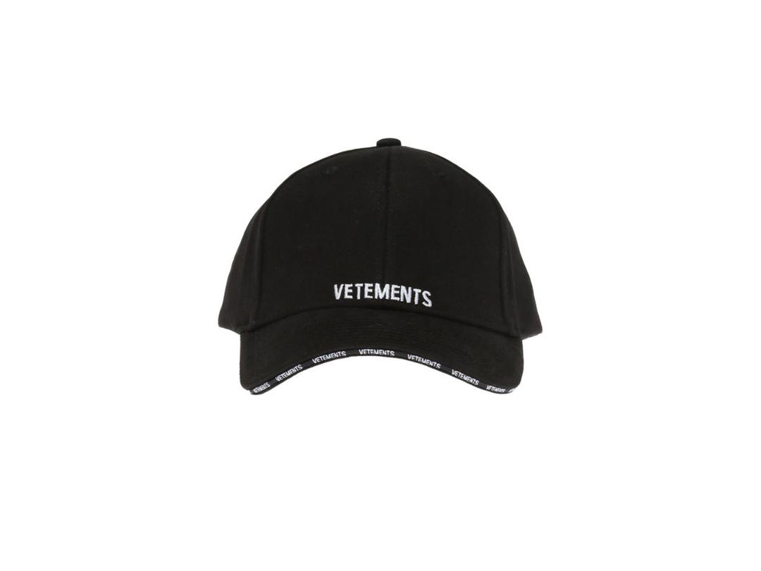 Vetements Vetements Logo-Stitched Baseball Cap Black (100% Cotton Logo On Back)
