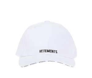 Buy Vetements Logo-Stitched Baseball Cap White (100% Cotton Logo On Back) at Sasom – Authentic and Ready to Ship