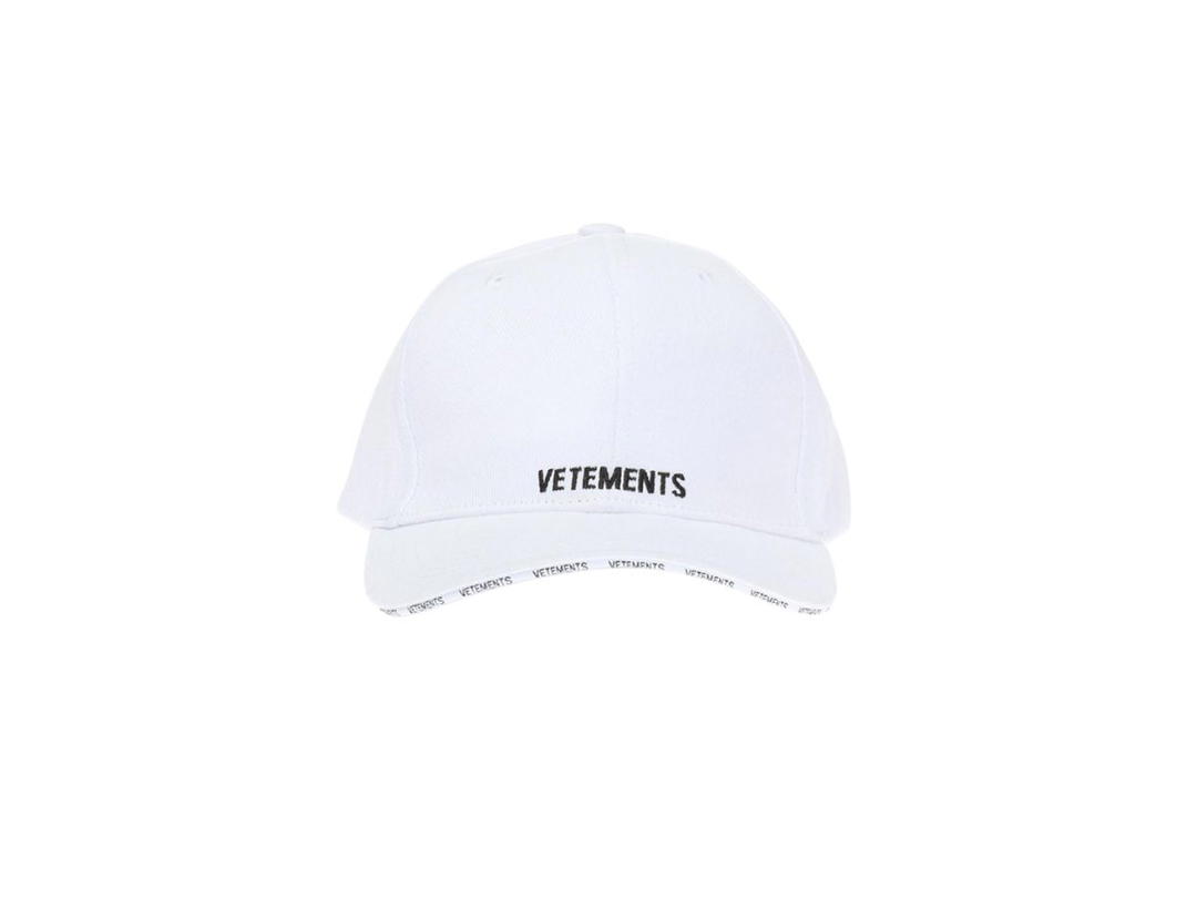 Vetements Vetements Logo-Stitched Baseball Cap White (100% Cotton Logo On Back)